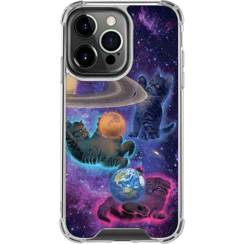 Cosmic Kittens by Vincent Hie iPhone 16 Pro Clear Case